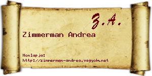 Zimmerman Andrea névjegykártya